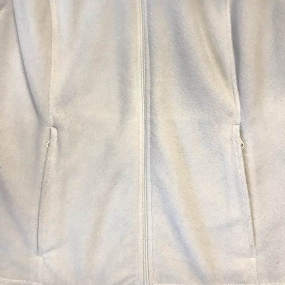 Columbia White Fleece Full Zip-Up Vest  Size Large - Picture 3 of 6